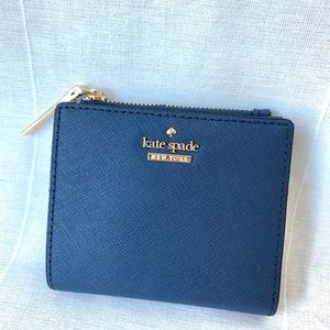 NWOT Kate Spade Blue Bifold Wallet
